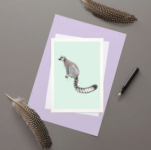 Ring Tailed Lemur Greetings Card