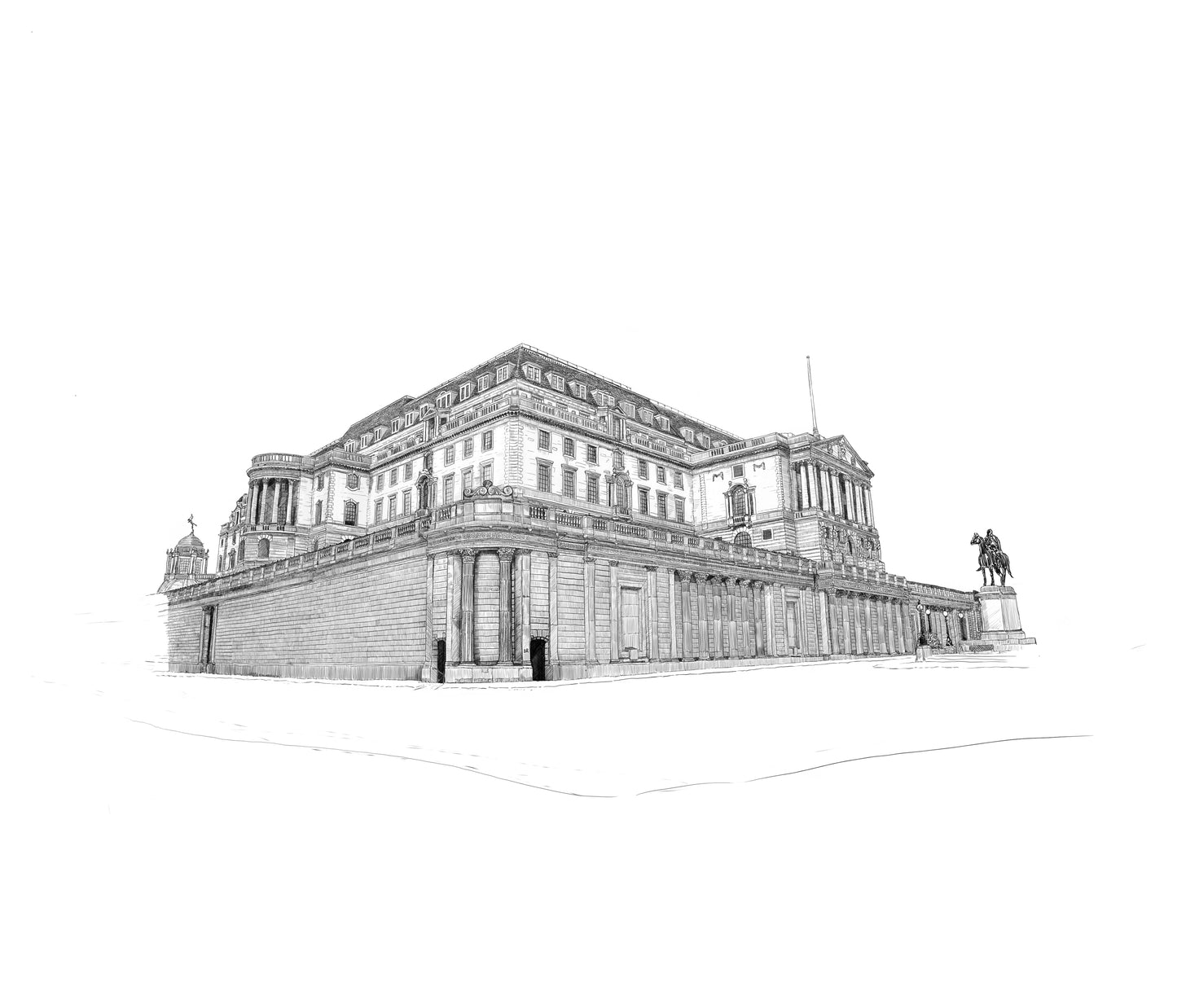 Bank of England Drawing - print - Reduced to clear