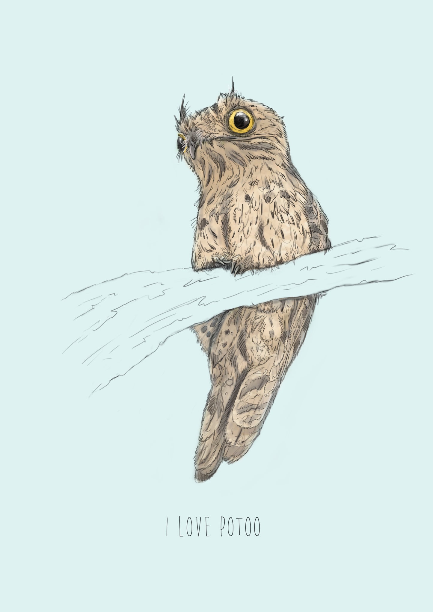 I love potoo - Greeting Card