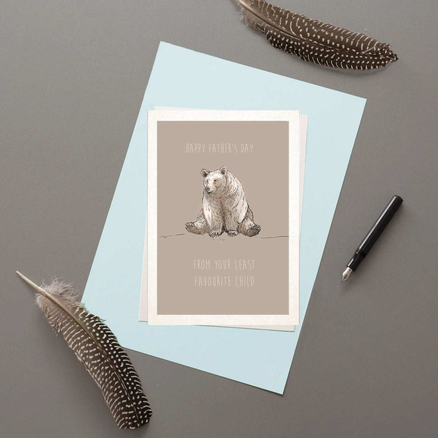 Least Favourite Child Father's Day card | funny Card | Bear card | For Him | For Her | Grumpy animal | cute Animal card | funny animal card | Funny Bear card | Funny Fathers Day Card