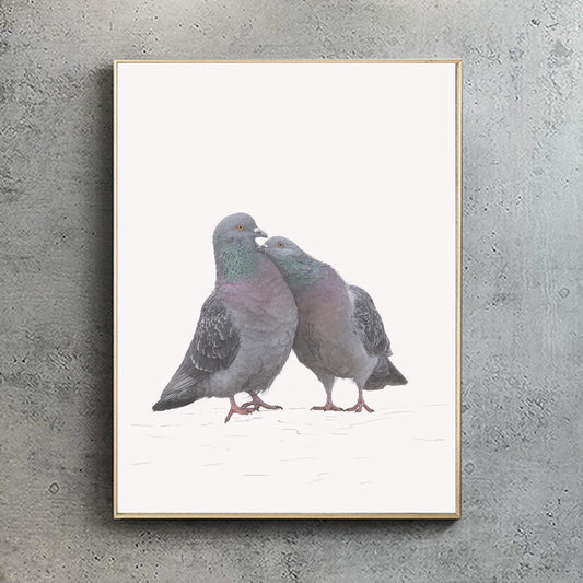 Love Birds Pigeon print | Pigeon Print | Cute Pigeon Couple | Cute Birds Print