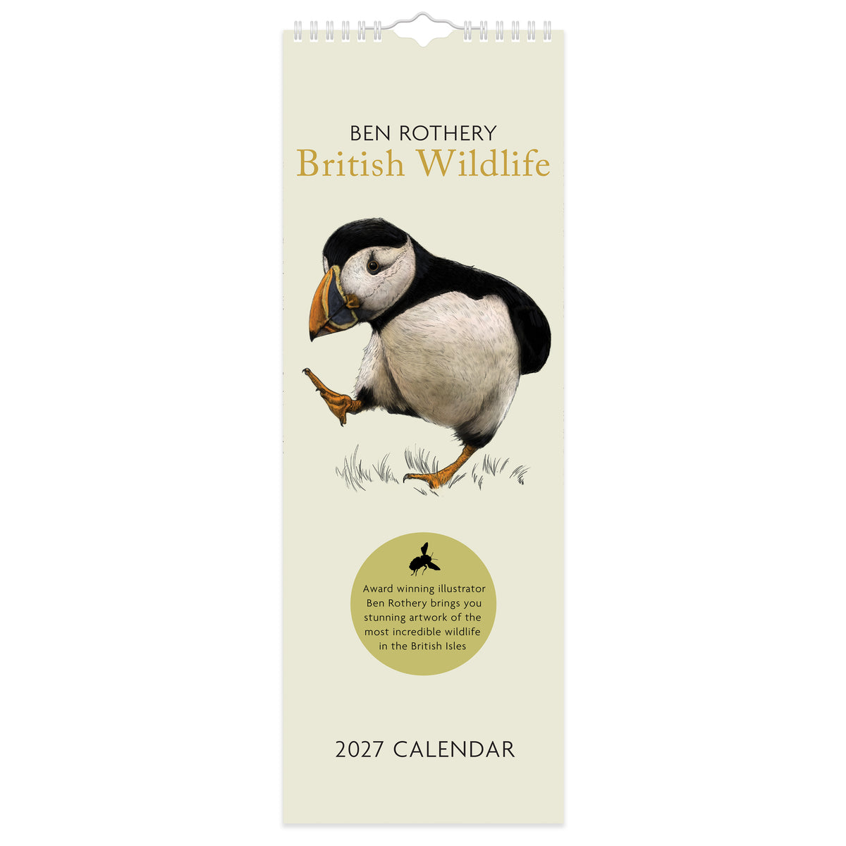Limited edition SLIM - 2027 Wall Calendar | Slim Wall Calendar | British Wildlife Calendar