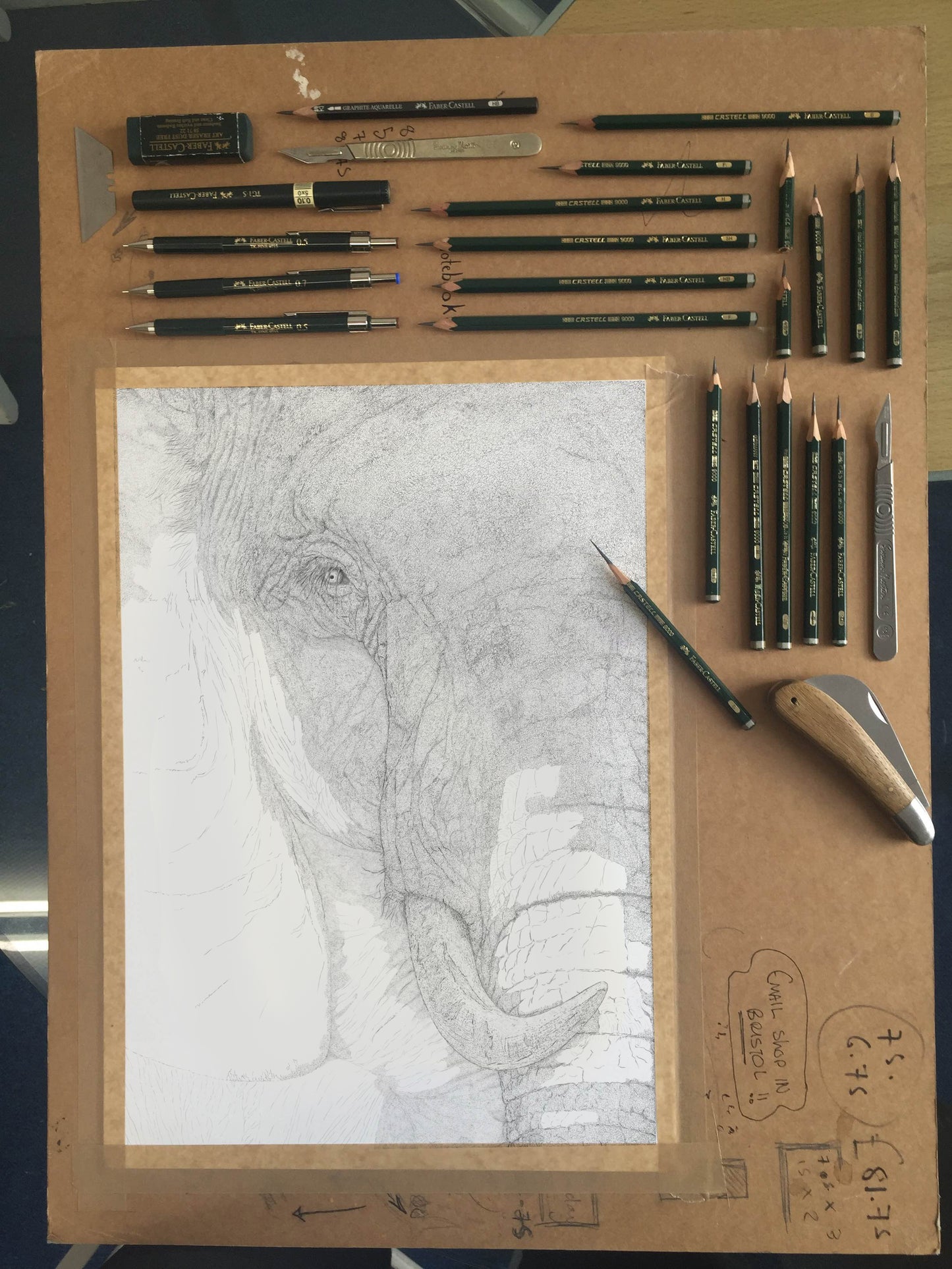 Ancient - African Elephant Portrait Print