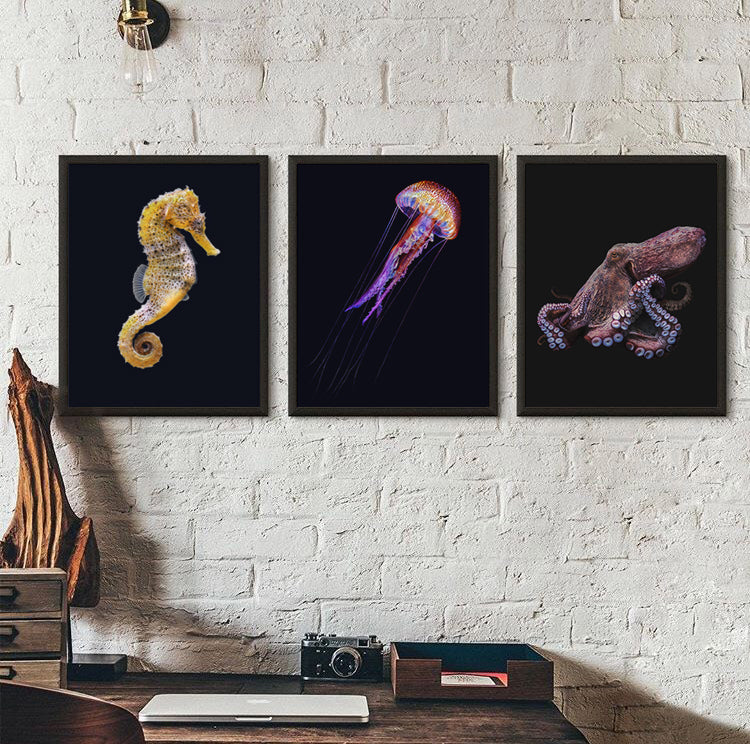 Yellow Seahorse print