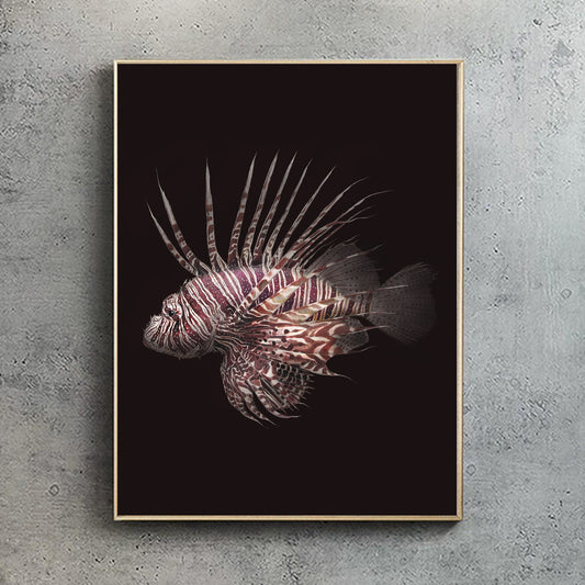 Red Lionfish - Black