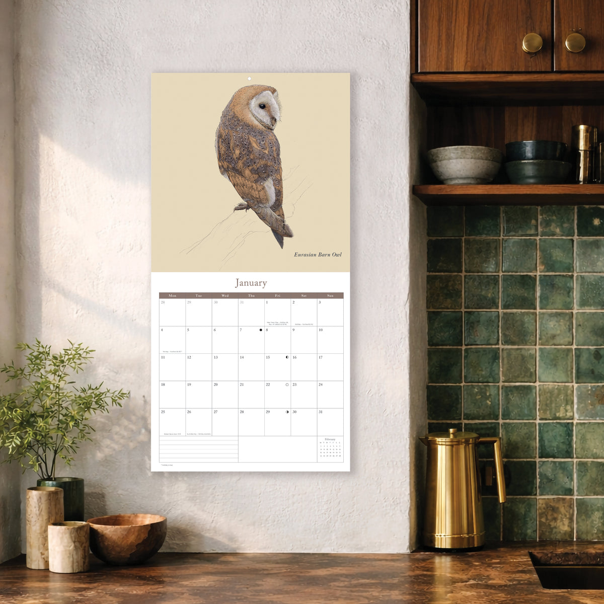 Limited edition - SQUARE 2027 Wall Calendar | Square Wall Calendar | British Wildlife Calendar
