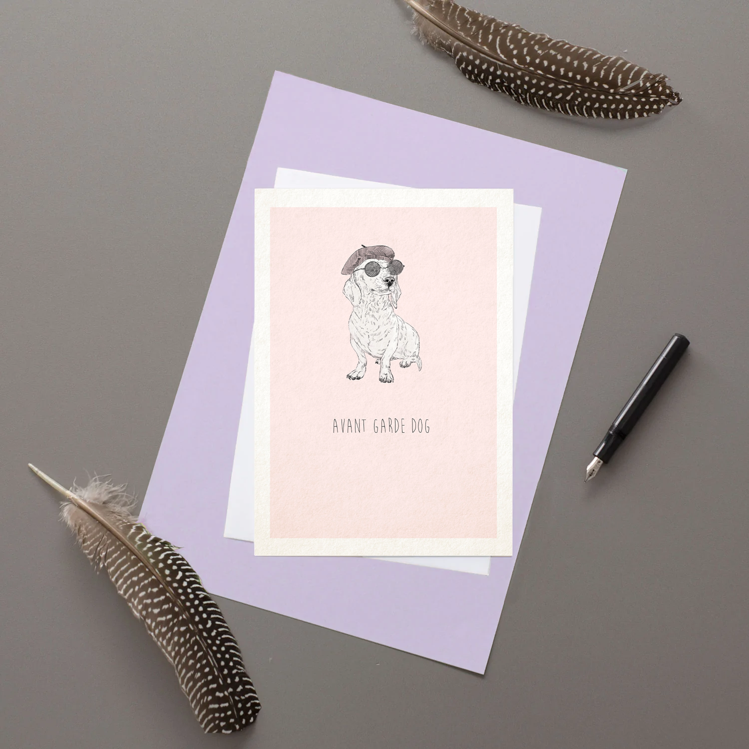 Avant Garde Dog - Greeting Card