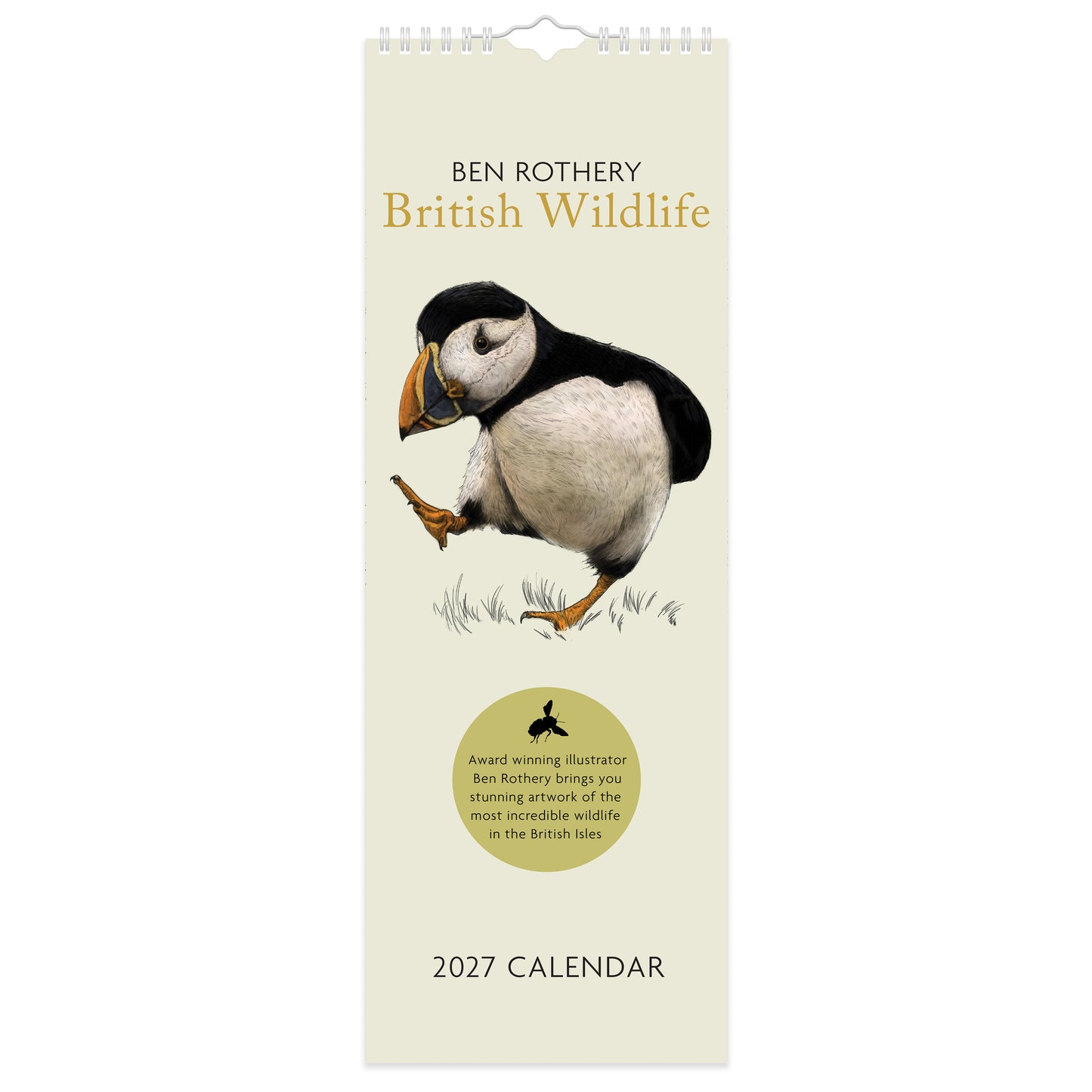 Limited edition SLIM - 2027 Wall Calendar | Slim Wall Calendar | British Wildlife Calendar