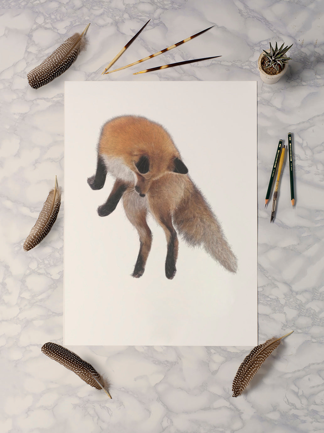 Red Fix II | Red Fox print | Cute Fox Print