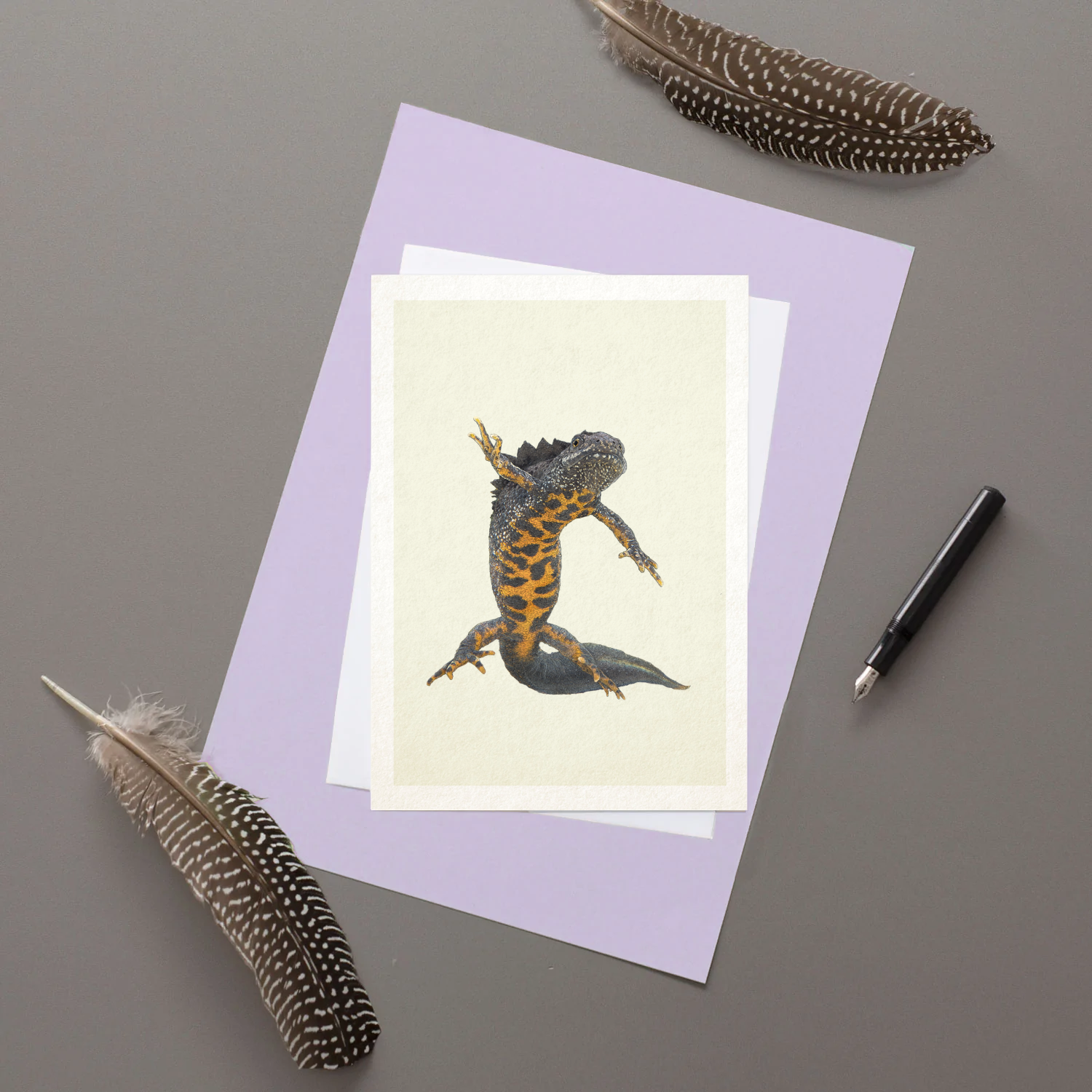 Great Crested Newt - Greeting Card