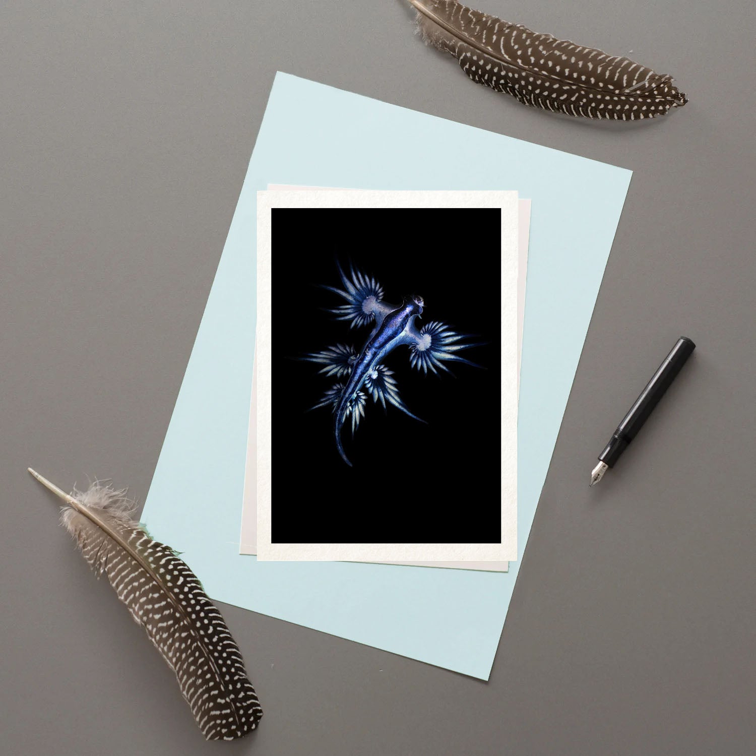 Blue Dragon - Greeting Card