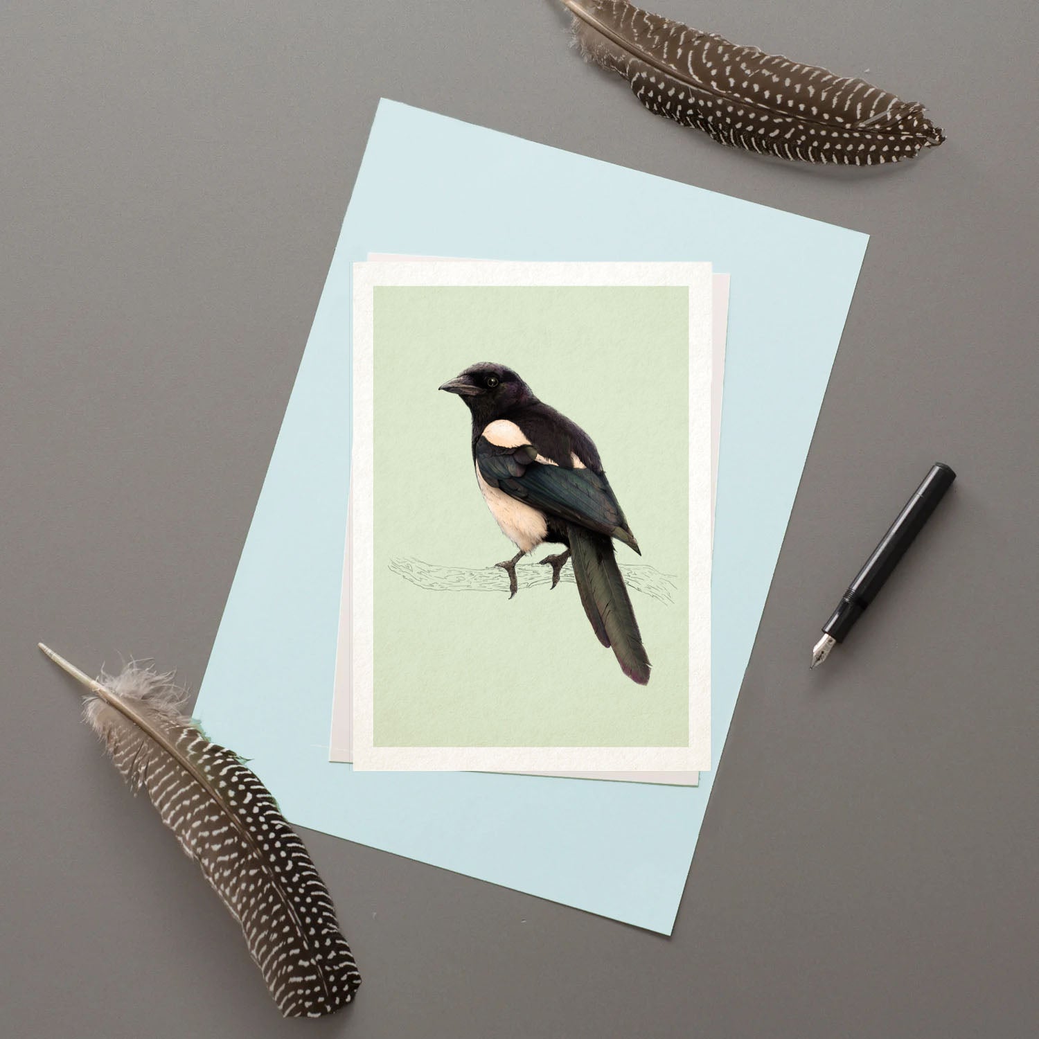 Magpie - Greeting Card | Hidden Planet – Ben Rothery